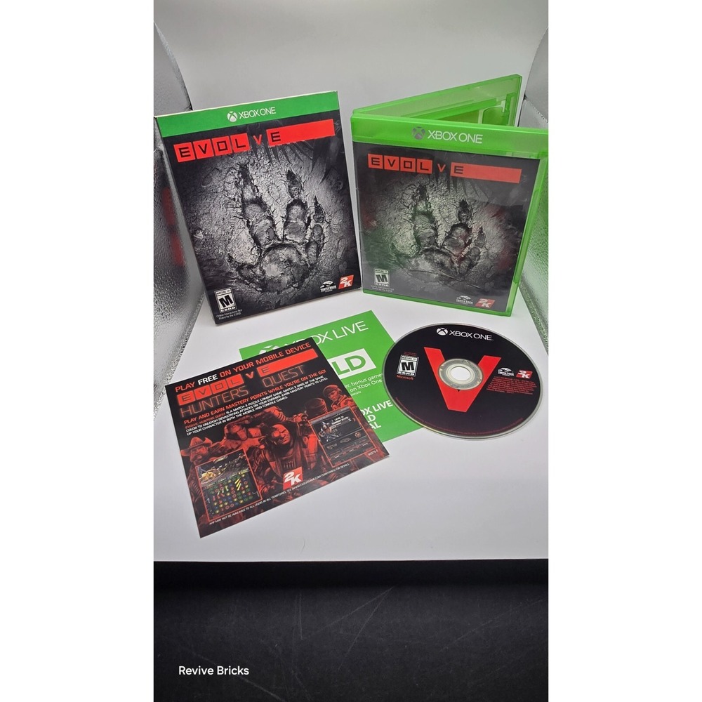Evolve (Microsoft Xbox One, 2015) CIB Complete W/ Slipcover Tested Working Great